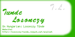 tunde losonczy business card